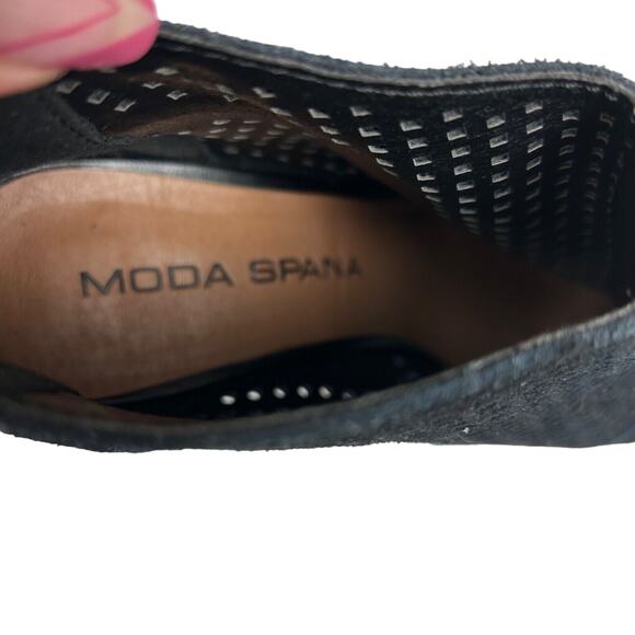 Moda Spana Black Wedge Shoes - Picture 6 of 7
